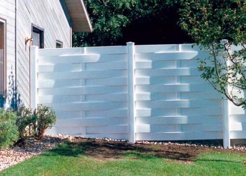 Basketweave Vinyl Fence