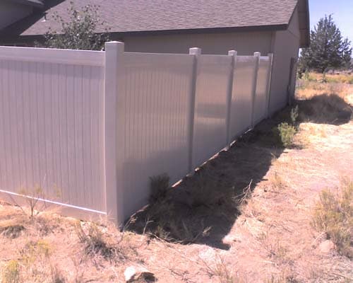 Tall vinyl privacy fence