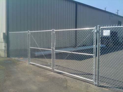 Chain link fence and gate