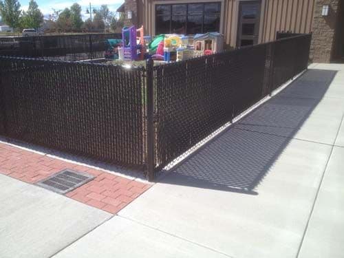 Chain link fence for school playground
