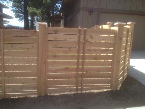 Residential cedar fence